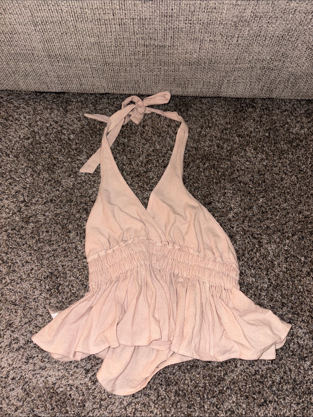 Ocean Drive Pale Pink Halter Tank Top